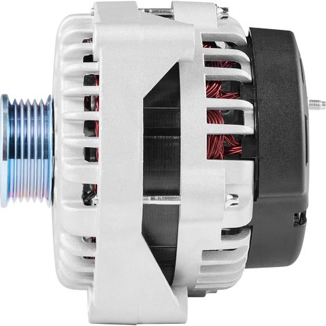 Mophorn Alternador de automóvil 10464443, compatible con Chevrolet Silverado 1500 HD V8 6,0 L 2001-2005, Saab 9-7x 2005-2006, Isuzu Ascender 2003-2006, GMC Yukon 2000-2002. 165 x 165 x 180 mm, plata (1/5)