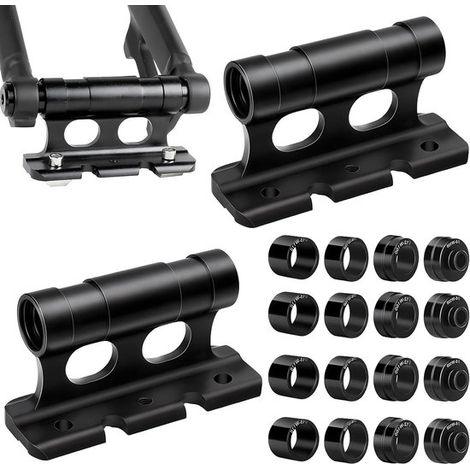 2 soportes para horquilla de bicicleta para coche o baca - Bloque de montaje universal para bicicleta (1/5)