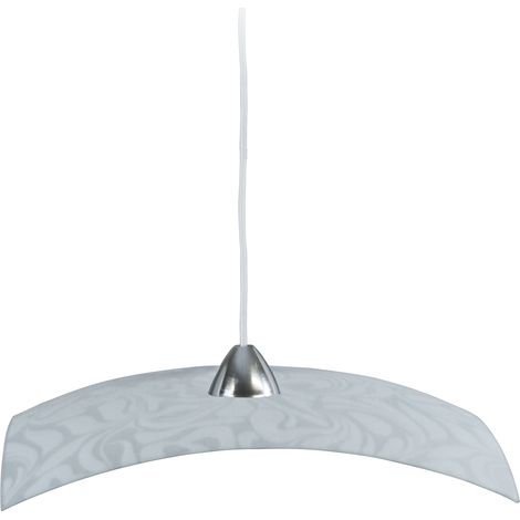Sospensione 50X50 1xE27 Montatura Cromo-Trasparente Vetro Lastra Bianco E-Energy Corinna