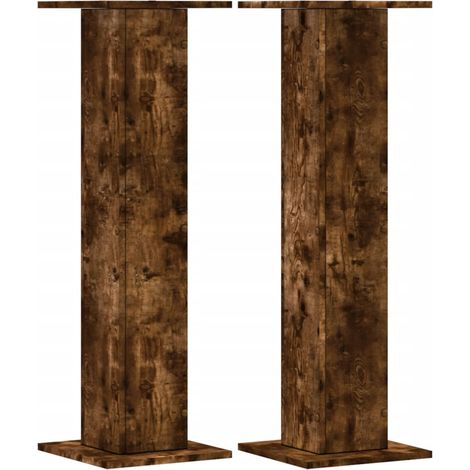 Supports de haut-parleurs 2 pcs chêne fumé bois d'ingénierie CFW40145 (1/5)