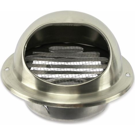 Lüftungshaube pollin-bausatz Halbkugel Edelstahl 100mm (1/2)