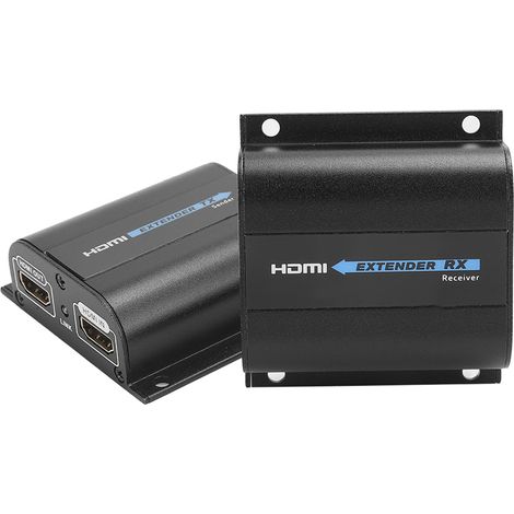 Câble HD vers RJ45 à réseau unique de 60 m avec boucle infrarouge (IR) et prolongateur de sortie LKV372Pro (tension d'alimentation 100-220 V, prise UE). (1/5)