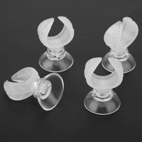 4er-Pack Aquarium-Saugnäpfe Luftschlauchhalter Saugnäpfe mit Clips für Aquarienluftschlauch 15–24 mm (1/5)