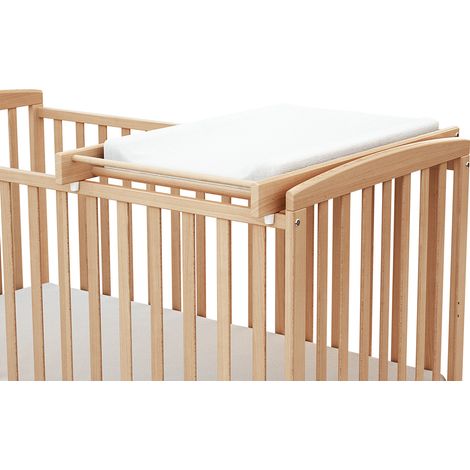 Plan à langer amovible MONA pour lit bébé 60x120 et 70x140 cm – Dimensions 82,5 x 54 x 12 cm – Hêtre massif et panneaux de fibre haute densité – AT4 (1/5)
