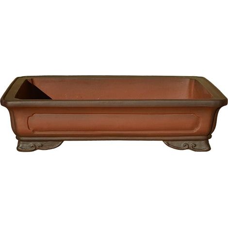 Vaso per bonsai rettangolare in gres 70x53,5x18,5 cm - L132a