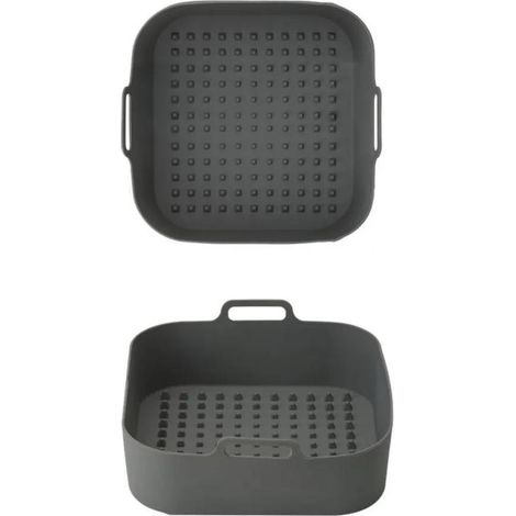 Tapis cuisson silicone 20x20 cm antiadhésif, réutilisable pour friteuse à air, lave-vaisselle (1/5)