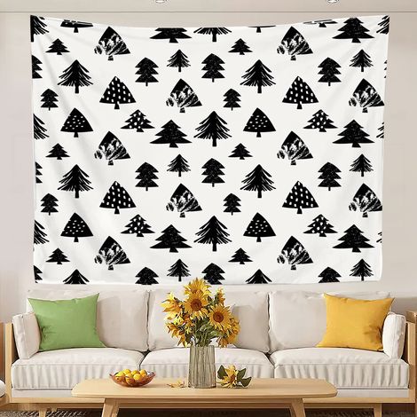 Tapisserie murale nature colorée pour chambre à coucher, séchage rapide, idéale pour la décoration de la pièce. 100x75cm (1/5)