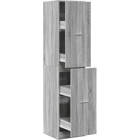Armario botiquín madera ingeniería gris Sonoma 40x41x174,5 cm vidaXL