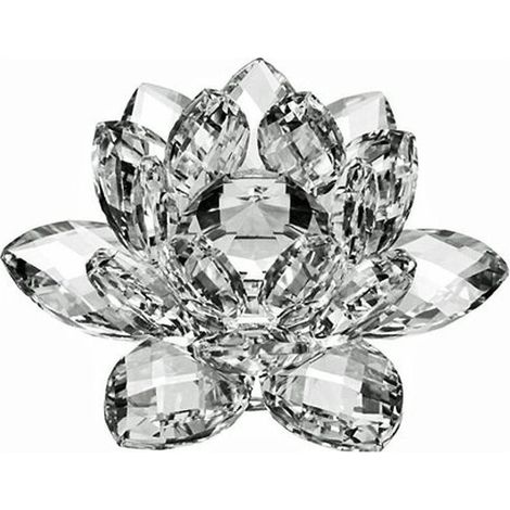 Jeffergarden Décoration d'intérieur Crystal Lotus Blanc 60 mm