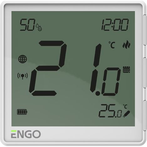 ENGO EONE-BATW Regolatore di temperatura Internet, montaggio superficiale, 24 ore, ZigBee, bianco, alimentato a batteria