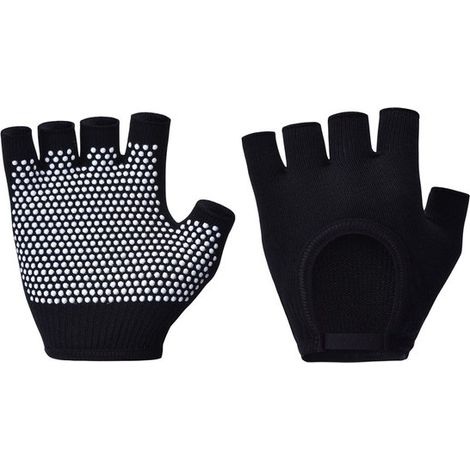 Gants de yoga pour femmes - Gants de yoga antidérapants - Gants d'entraînement respirants - Gants de sport antidérapants avec picots en silicone - Noir (1/5)