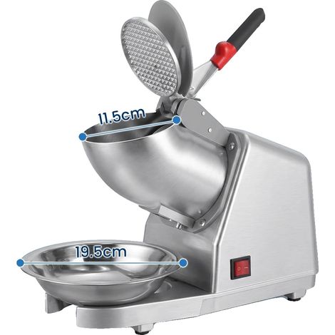 Trituradora de hielo eléctrica, textura ajustable, alta capacidad, gris, 220 V (1/2)