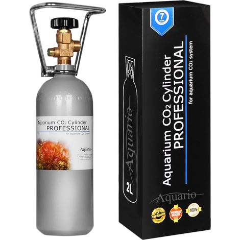 Aquario blaue 2-Liter-CO2-Flasche (47 cm) – neu mit Ventil