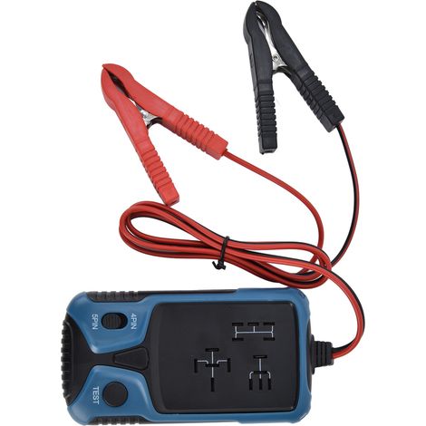 Testeur de relais multifonctionnel portable résistant aux hautes températures, détecteur de relais de batterie 12 V pour voiture, noir (1/5)