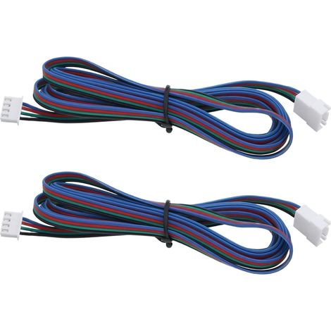 Lot de 2 Câbles D'extension pour Moteur Pas à Pas Imprimante 3D XH2.54-4P Connecteurs Femelles Vers Mâles Compatible avec 2.4