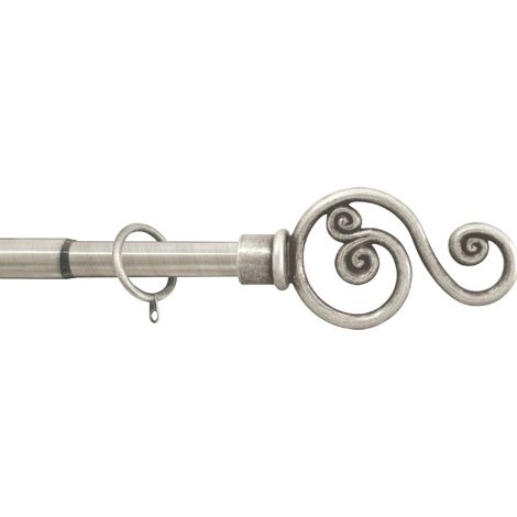 Bastone per Tende Violino Estensibile Cm 120÷215 Colore Argento Utilia
