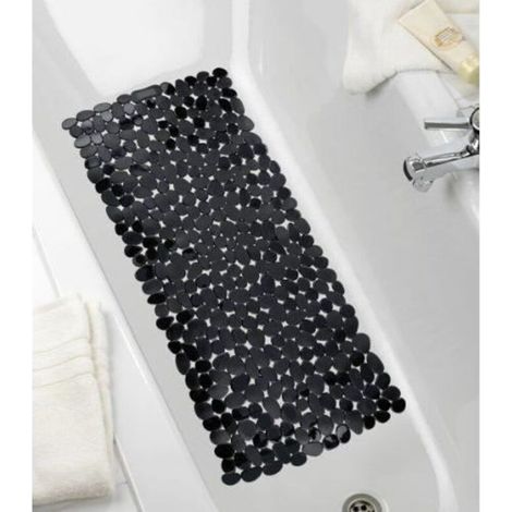Tapis de baignoire - WENKO - Paradise - Antidérapant - PVC - 71x36 cm - Noir (1/2)