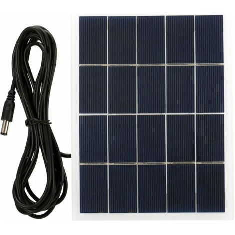 Pair Panneau solaire 3W 5V avec connecteur DC Cellule solaire en silicium polycristallin DIY étanche Camping Portable Power Panneau solaire Compatible pour 3.7V Batterie Street Light Garden Lamp Home (1/5)