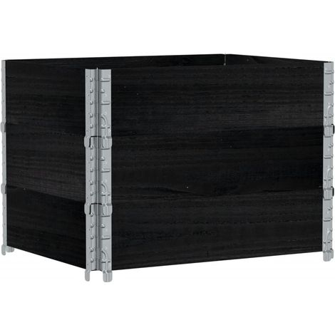 Maison Exclusive - Pflanzkasten Schwarz 80x60 cm Massivholz Kiefe