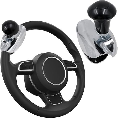 Boule de volant universelle pour tracteur voiture camion tondeuse autoportée, pommeau compact, démontable, stable pour manœuvres, montage simple avec collier (1/5)