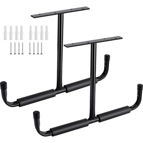 Steel Garage Ceiling Storage Hook, Heavy Duty Storage Rack for Hanging Lumber, Bikes, Tools, Wood, Heavy Duty Storage System, (2 Pack, Black) (1/5)