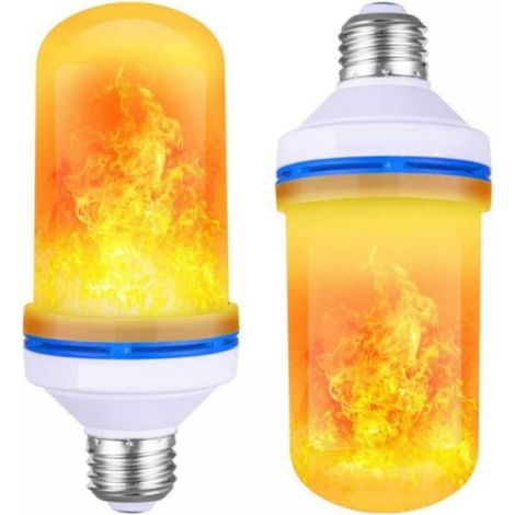 Ampoule Led Flamme - E27 - Effet Flamme Flicker 4 Modes - Orientation Inversée - 360° - 3-5 W - Intérieur Extérieur - 2 Pièces (1/5)