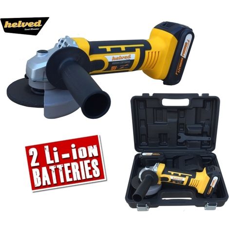 Smerigliatrice angolare/Flex 115mm a batteria 18V Litio c/batteria di riserva Helved Tool Master - EG10429