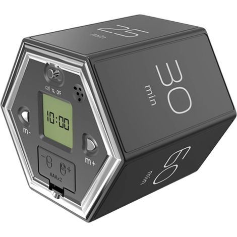 1 Minuteur hexagonal, bascule silencieuse, alarme LCD, magnétique, cuisine étude travail (1/5)