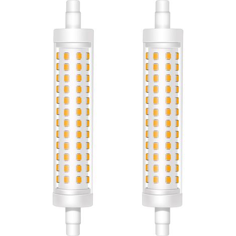 Ampoule LED R7s 118mm, Blanc Chaud 3000K 9W R7s LED Double Extrémité Lampe Linéaire Remplace 120W J118 Lampe Halogène, 1500LM, AC 220V-240V, Non Dimmable, Lot de 2 (1/5)