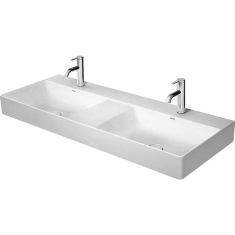 Duravit DuraSquare lavabo double meuble, 120x47cm, 2 trous pour (1/4)