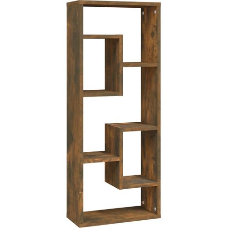 vidaXL Mensola a Muro Rovere Fumo 36x16x90 cm in Legno Multistrato