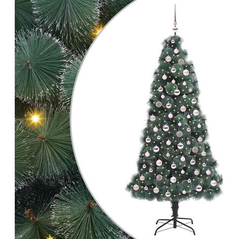 Arbre de Noël  Sapin de Noël artificiel pré-éclairé avec ensemble de boules (1/5)