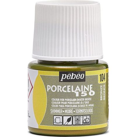Peinture pour porcelaine - Pebeo - Porcelaine 150 - Lot de 5 flacons - Bronze brillant - 45 ml (1/4)