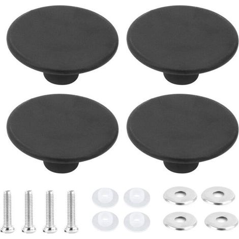 HOXILEELEOPièces Boutons de Couvercle de Casserole- Noir, Boutons de Couvercle de Pot, Poignée Casserole Universelle de Cuisine en Acier (1/4)