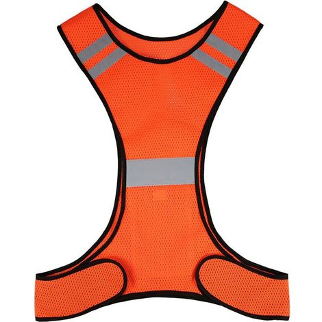 YMYNY Gilet réfléchissant léger en maille respirante gilet de sécurité haute visibilité pour la course à pied marche cyclisme Jogging Orange (1/5)