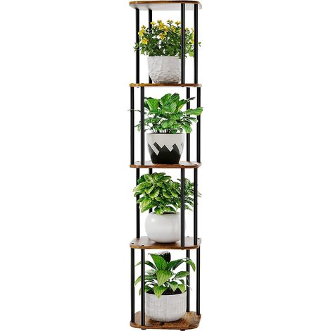 Grand support en métal pour plantes multiples, étagère d'angle pour plantes d'intérieur, support décoratif pour pots de fleurs pour salon, balcon, terrasse ou jardin (1/5)