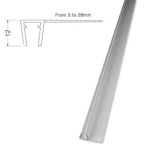 Profilo paragocce verticale box cristallo mm.3-4-5 sporgenza ala mm.12 777305PT