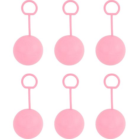 Lot de 6 ballons d'eau réutilisables avec anneau de transport, silicone auto-obturant à remplissage rapide, jouets de jeu d'eau d'été pour piscine extérieure, plage, jeux aquatiques, rose (1/5)