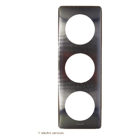 LEGRAND CÉLIANE PLAQUE MÉTAL TRIPLE TUNGSTÈNE - 068973