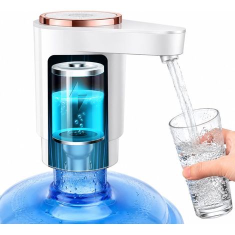 Pompe Distributeur Eau Rechargeable – Blanche – Électrique – Pour Bonbonnes – Silencieuse (1/5)