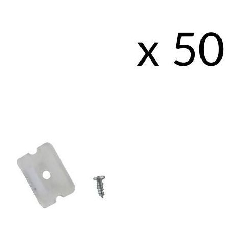 Support et vis de fixation pour Néon Flexible 24V - Pack de 50 - SILAMP (1/4)