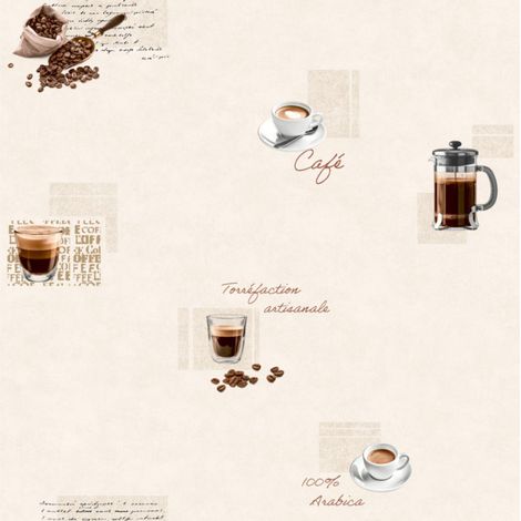 Ugepa Coffee Cups Wallpaper Cafe Blown Vinyl Paste The Wall (1/4)