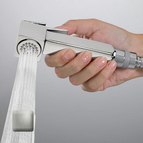 Douchette d’arrêt WC CUBE Brass nickel satiné - Bossini B00475094 (1/2)