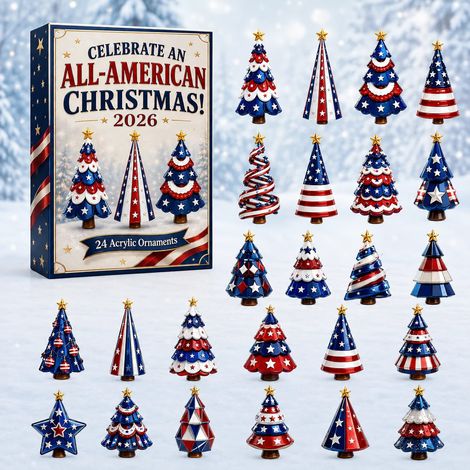 2026 Christmas Tree Advent Calendar - Glass Tree Advent Blind Box - Type D -