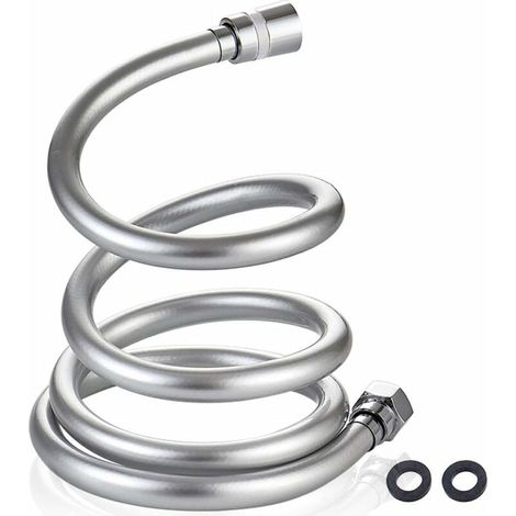 Tuyau De Douche - 3 M - Raccord G 1/2 - Anti-torsion - Rotation 360° - PVC Renforcé - Pour Douche À Main - 1 Pièce (1/5)