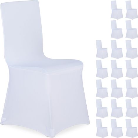 20x Fodera Coprisedia, Rivestimenti, Schienale, Copertura Universale, Arredamento, Decorazioni, Bianco