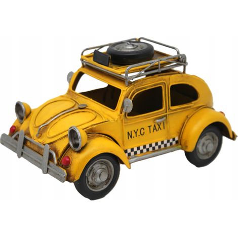 Modellino di auto in metallo, taxi retrò NYC - Taxi giallo (1/5)