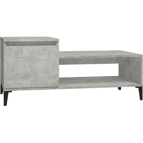 Maison Exclusive - Tavolino Salotto Grigio Cemento 100x50x45 cm Legno Multistrato (1/5)