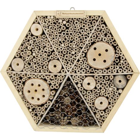 CJ Wildlife Insektenhaus Hexagon natur 33,6 x 33,6 cm Insektenhotels & Bienenschutz (1/2)