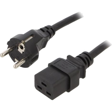 Cordon d'alimentation 16A 250V 3m - Noir